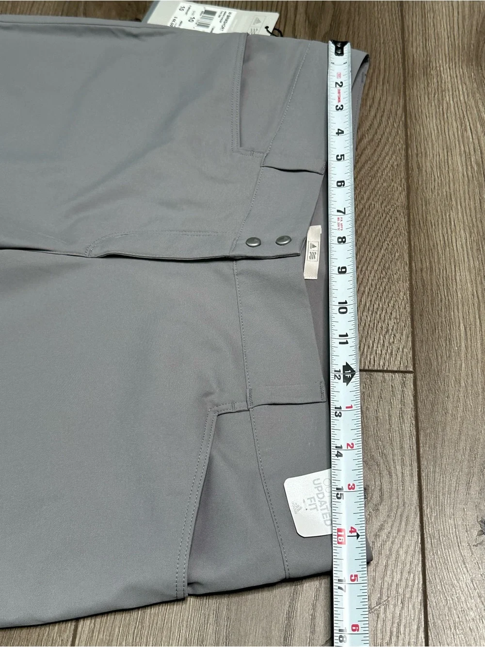 Adidas Mid Rise Bermuda Stretch Golf Shorts Gray Size 10